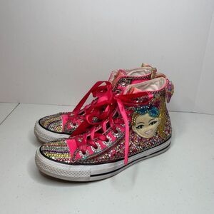 Converse Jojo Siwa Pink Chuck Taylor All Star Sneakers Hi Top Shoes Womens